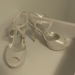 Silver Platform Stilletos